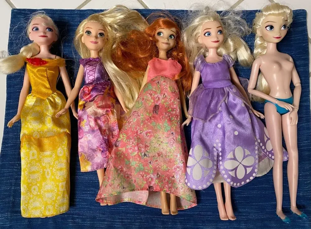 Disney Frozen Dolls Anna and Elsa Doll Lot of 5 971A